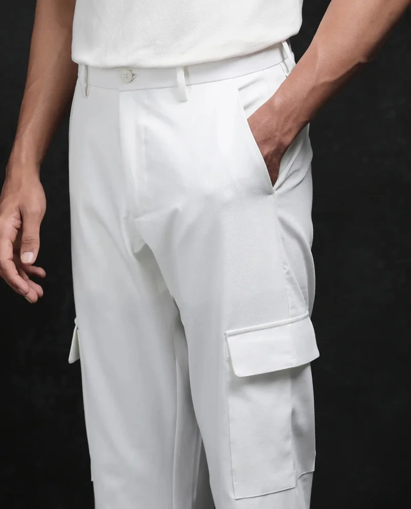 Rare Rabbit Men's Relaxed Fit Cargo Trouser