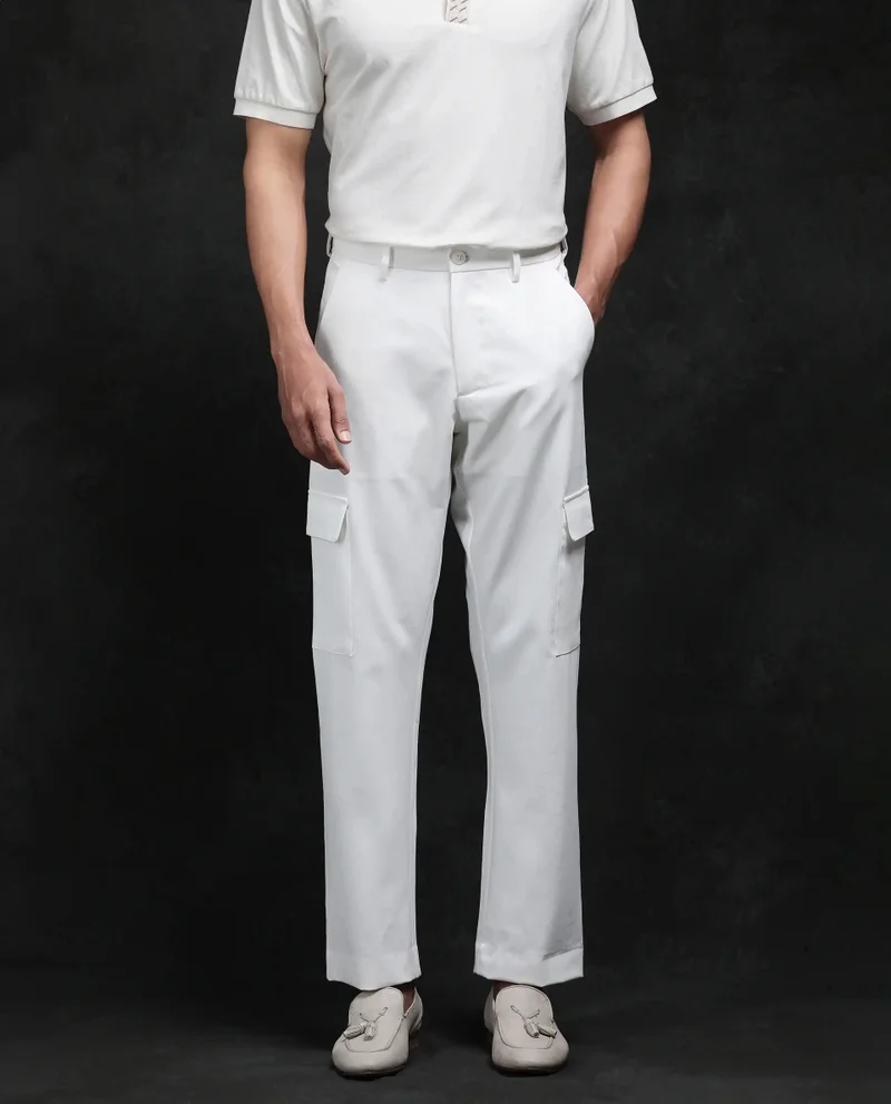 Rare Rabbit Men's Relaxed Fit Cargo Trouser