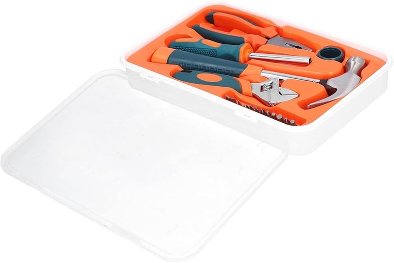 17Pcs Carbon Steel Hardware Tools Set with Hammer Wrench Plier Screwdriver Bits - Image 4