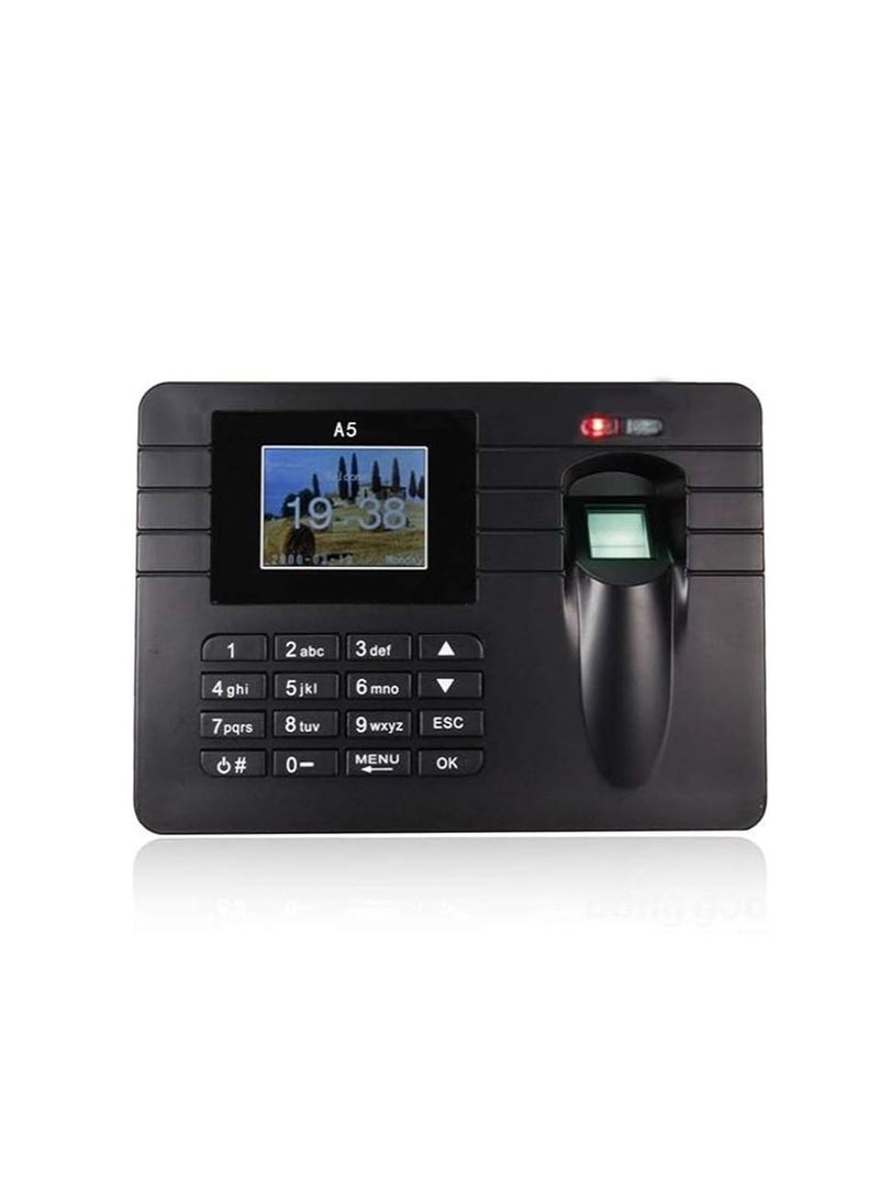 Generic Fingerprint Attendance Machine Time Recorder 2.4 Inch Color TFT Screen Clocking In Clock Machine Employee Attendance Check Fingerprint+Password Bulit-in Amplifier Employee Sign-in Recorder  - Image 1