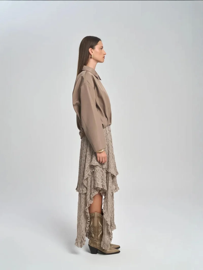 Mai Collection MAI STUDIOS Mireya Asymmetric Lace Skirt