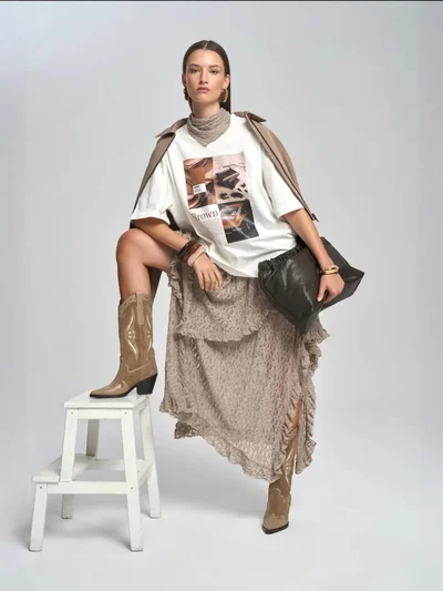 Mai Collection MAI STUDIOS Mireya Asymmetric Lace Skirt