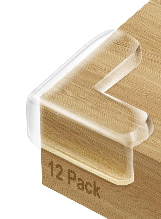 HAPYSA Corner Protector for Baby - Furniture Corner Guard & Edge Safety Bumpers - Baby Proof Bumper & Cushion to Cover Sharp Furniture & Table Edges - Clear and Transparent - (Pack) (12) - Image 1