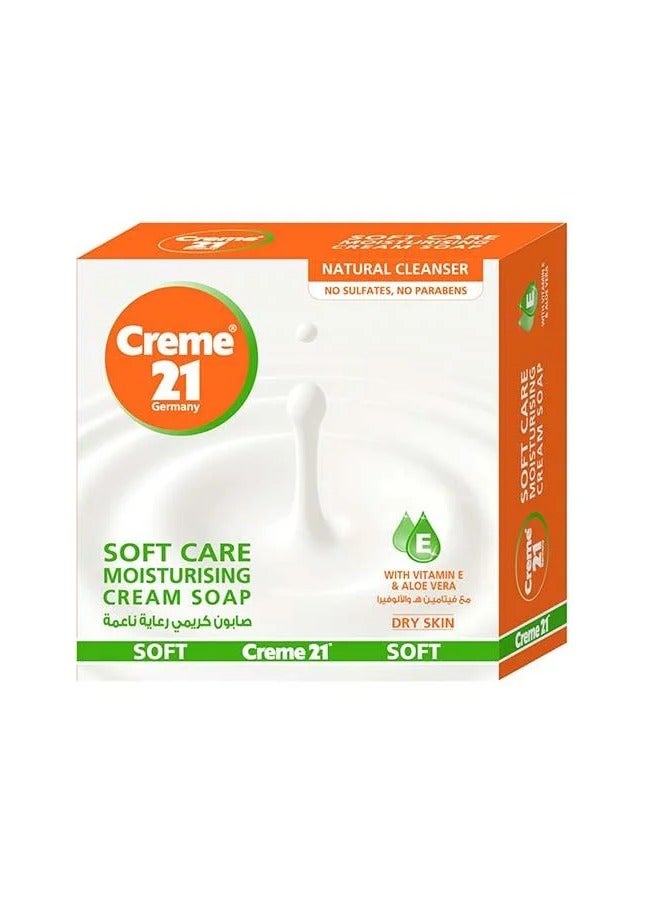 Creme 21 Soft Care Moisturising Cream Soap - 125 gm - Image 2