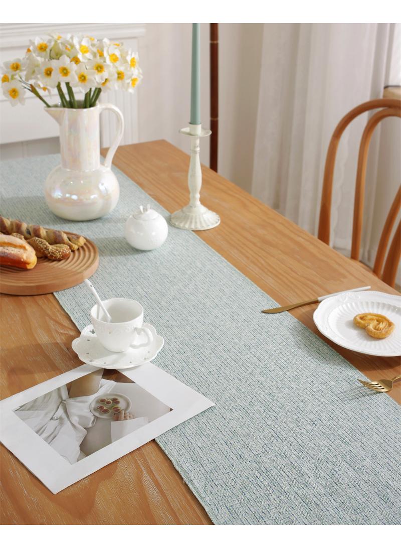 Imitation cotton and linen handmade tassel table flag dining table fabric home tea table runner 33x240cm - Image 2