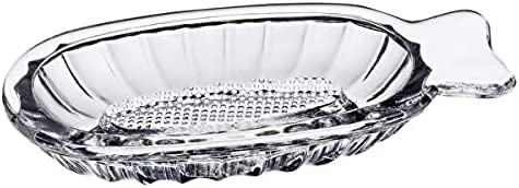 DUHALINE Glass Vegetable Grater for Ginger Garlic Onion Small Glass Food Processor Fruit Grater for Babies Healthy LeadFree Crystal Glass Apple Grater - Image 1