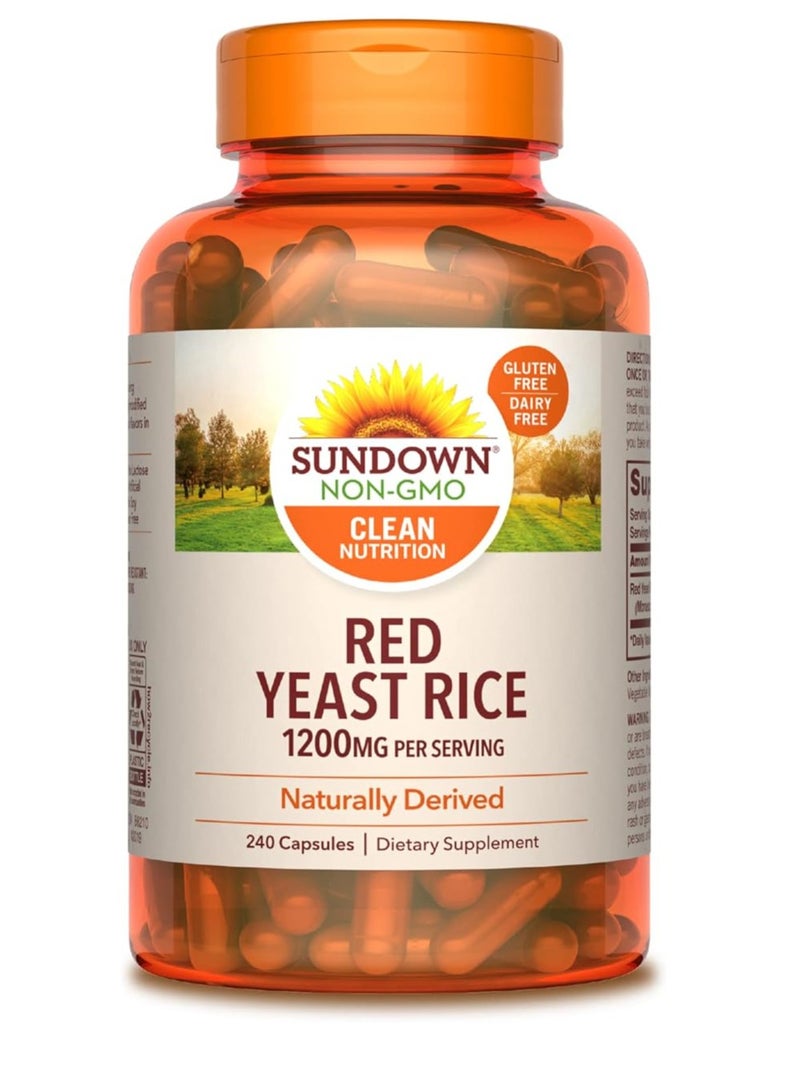 Sundown Red Yeast Rice 1200 mg 240 Capsules