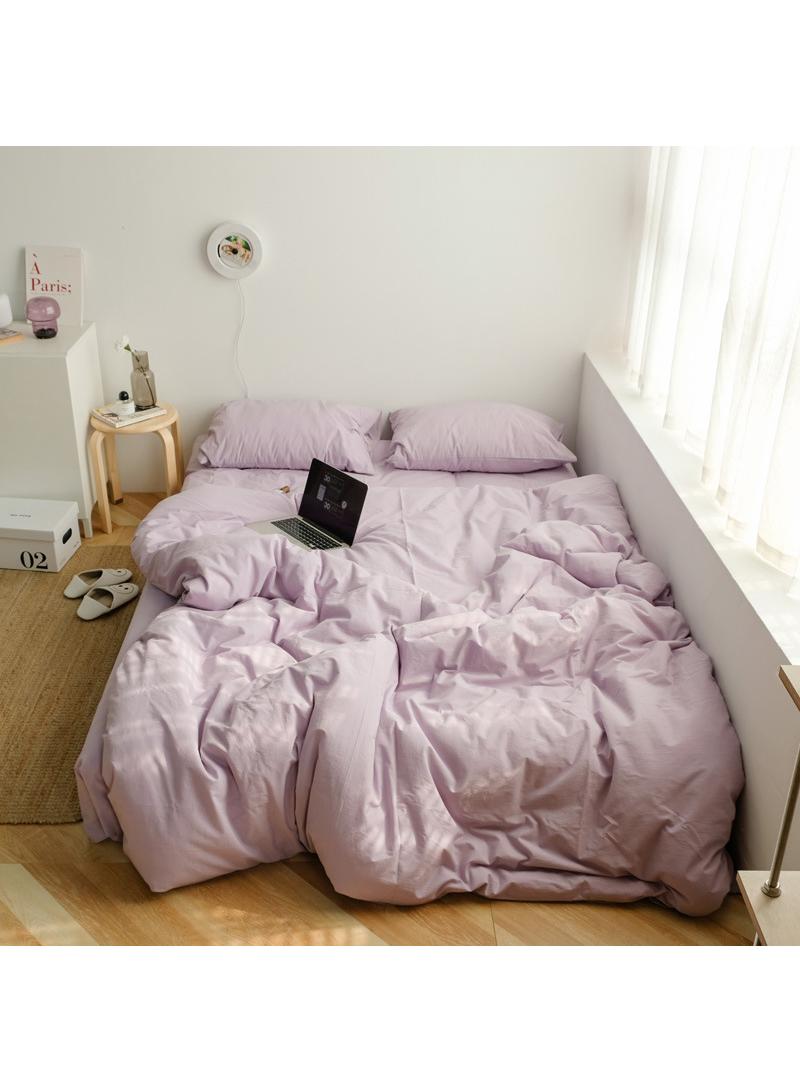 general 4-Piece Pure Cotton Solid Color Minimalist Style Comfortable Set King Size 220x240cm - Image 1