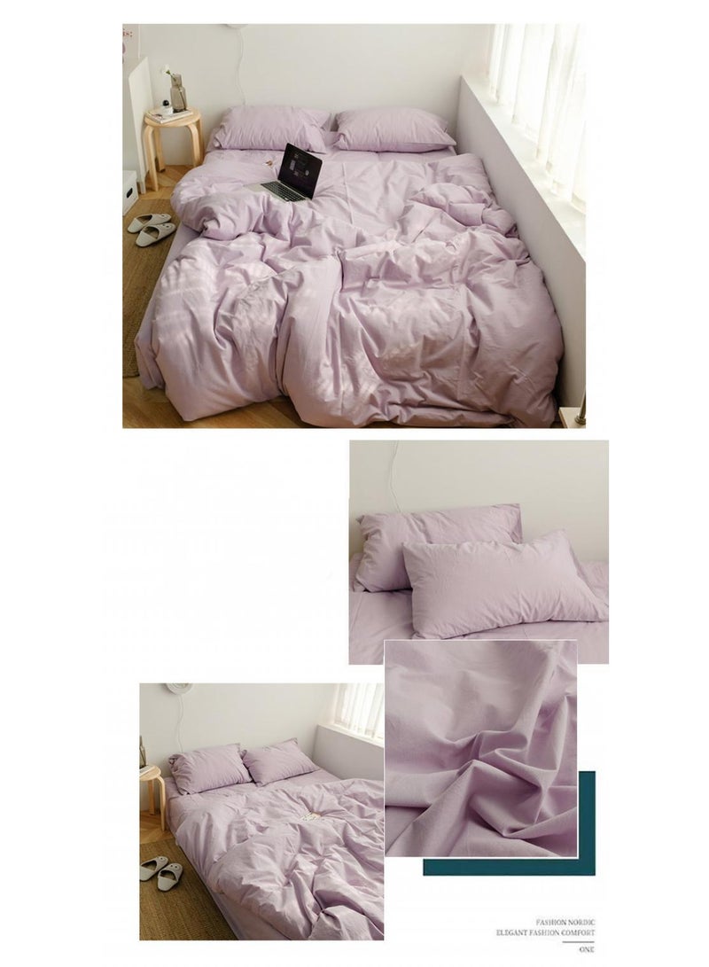 general 4-Piece Pure Cotton Solid Color Minimalist Style Comfortable Set King Size 220x240cm - Image 2