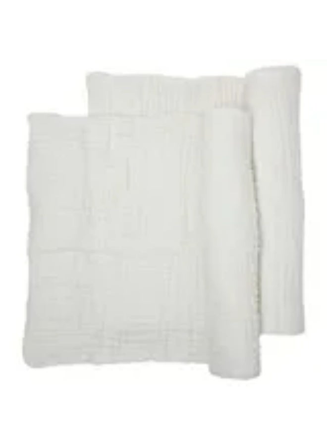 Anvi Baby - Organic Muslin Bath Towel - White Lotus - 2pcs - Image 1