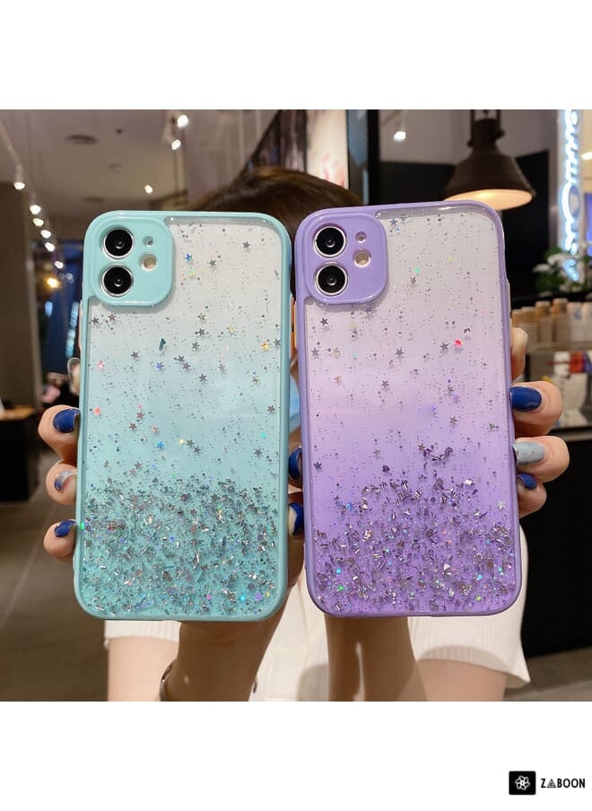 Generic - Protective Case Cover For iPhone 14 Pro Starry Gradient Glitter Powder TPU - Image 1