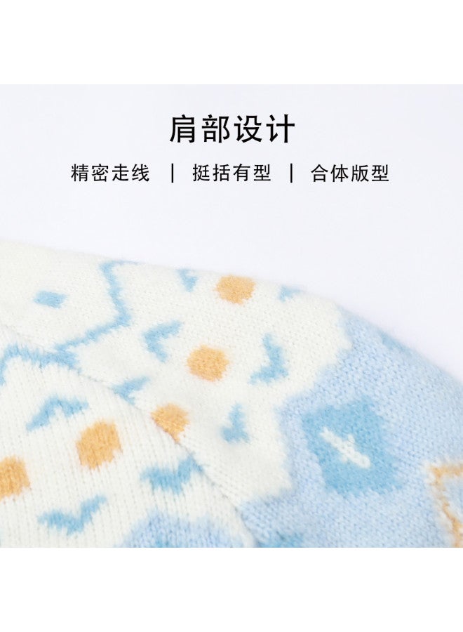 Flying in the snow Heart-shaped Button Lace Collar Sweater Men's Women's Children's Wear 25 Autumn Winter Warm Wool Sweater Coat - Image 5