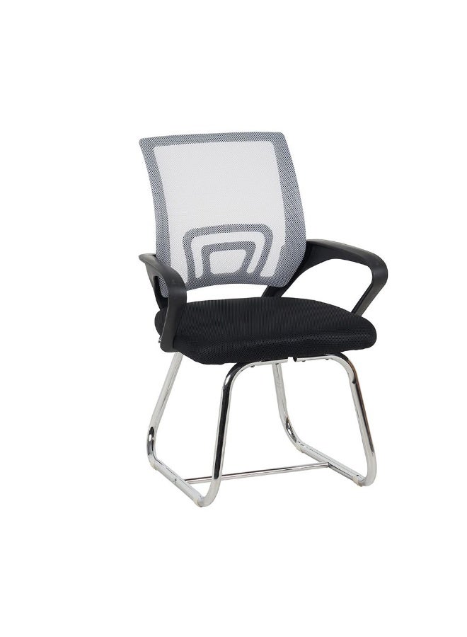 DANUBE HOME Herald Visitor Chair - Grey/Black | Stylish Office Furniture | Metal & Fabric Office Chair | Comfortable 1-Seater Visitor Chair | Durable Upholstery | 2-Year Warranty | Ideal for Home & Office - Image 2