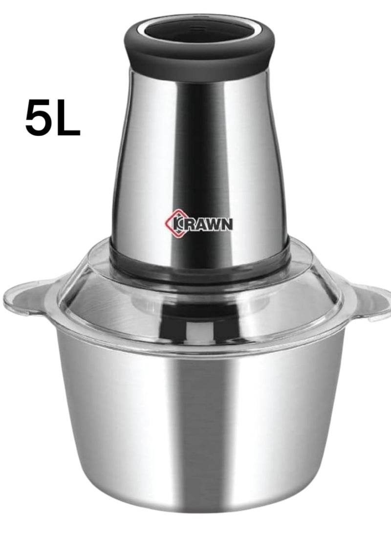 كراون كبة كهربائية ستانلس ستيل سعة 5 لتر لتقطيع اللحم والخضار بسرعة وكفاءة عالية - Image 3