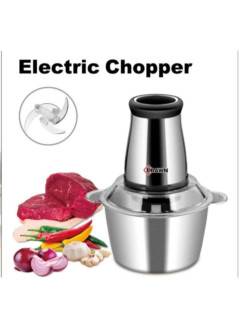 كراون كبة كهربائية ستانلس ستيل سعة 5 لتر لتقطيع اللحم والخضار بسرعة وكفاءة عالية - Image 4