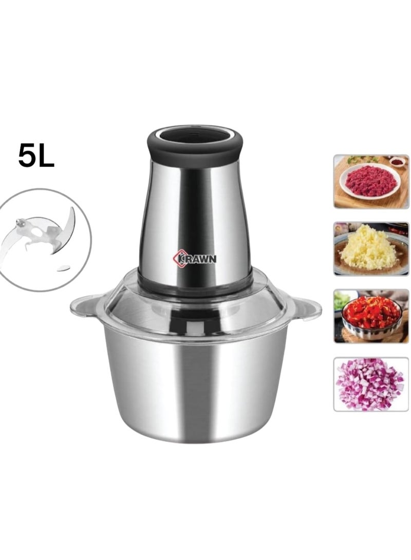 كراون كبة كهربائية ستانلس ستيل سعة 5 لتر لتقطيع اللحم والخضار بسرعة وكفاءة عالية - Image 2