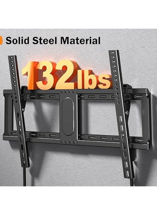 Universal Tilt TV Wall Mount – Fits 37 to 85 Inch Flat or Curved TVs – Low Profile – Supports up to 75kg – Max VESA 600x400mm – Black - Image 5