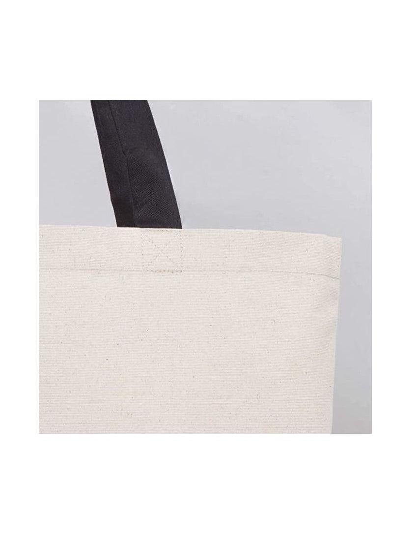 PRINTSHOP4ME - Movember Cotton Jute Bag With Black Handle Bag For Movember,Mobro, Mens Health Awareness For Fundraising Awareness Campaigns - Image 1