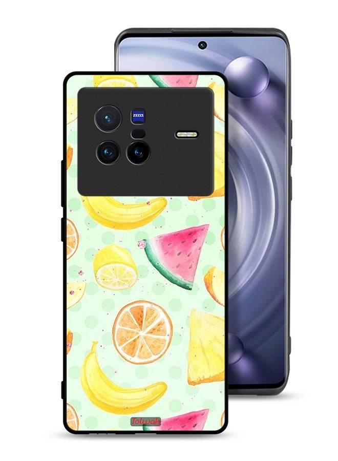 Tolwak Vivo X80 Protective Case Cover Fruits Watercolor Art - Image 1