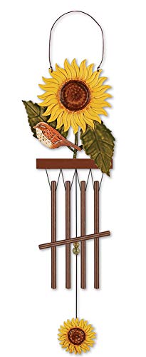 Sunset Vista Designs KD161 Outdoor Chimes Birds of a Feather Garden Wind Chime for Patios Porches and More, 15.75-inch, Sunflower - Image 5