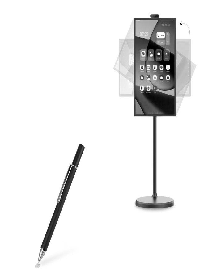 BoxWave قلم ستايلس من BoxWave متوافق مع تلفاز Cozyla المحمول (32 بوصة) - قلم ستايلس سعوي دقيق، قلم ستايلس فائق الدقة - أسود داكن - Image 1