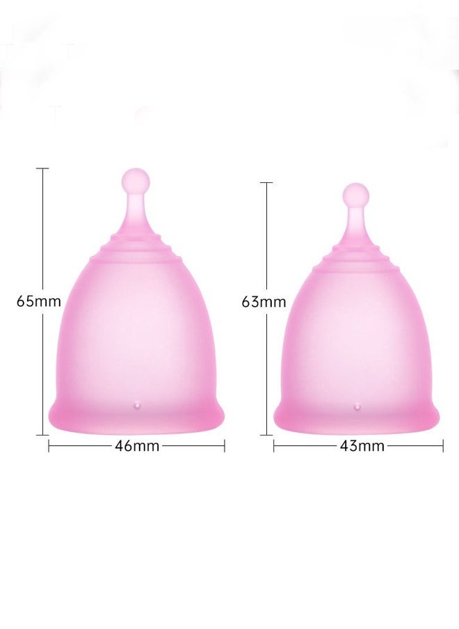 Generic - Soft Menstrual Cup Super Soft and Flexible, Reusable Silicone Foldable Sterilizing Cup, Wear for 12 Hours, Easy to Clean Tampon and Pad Alternative 1 Small and 1 Large - Image 1