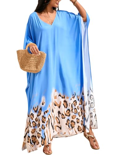 Moss Rose Kaftans Coverup Dresses for Women Moo Moos Swimsuit Caftan Plus Size Maxi Beach Vacation Clothes - Image 5