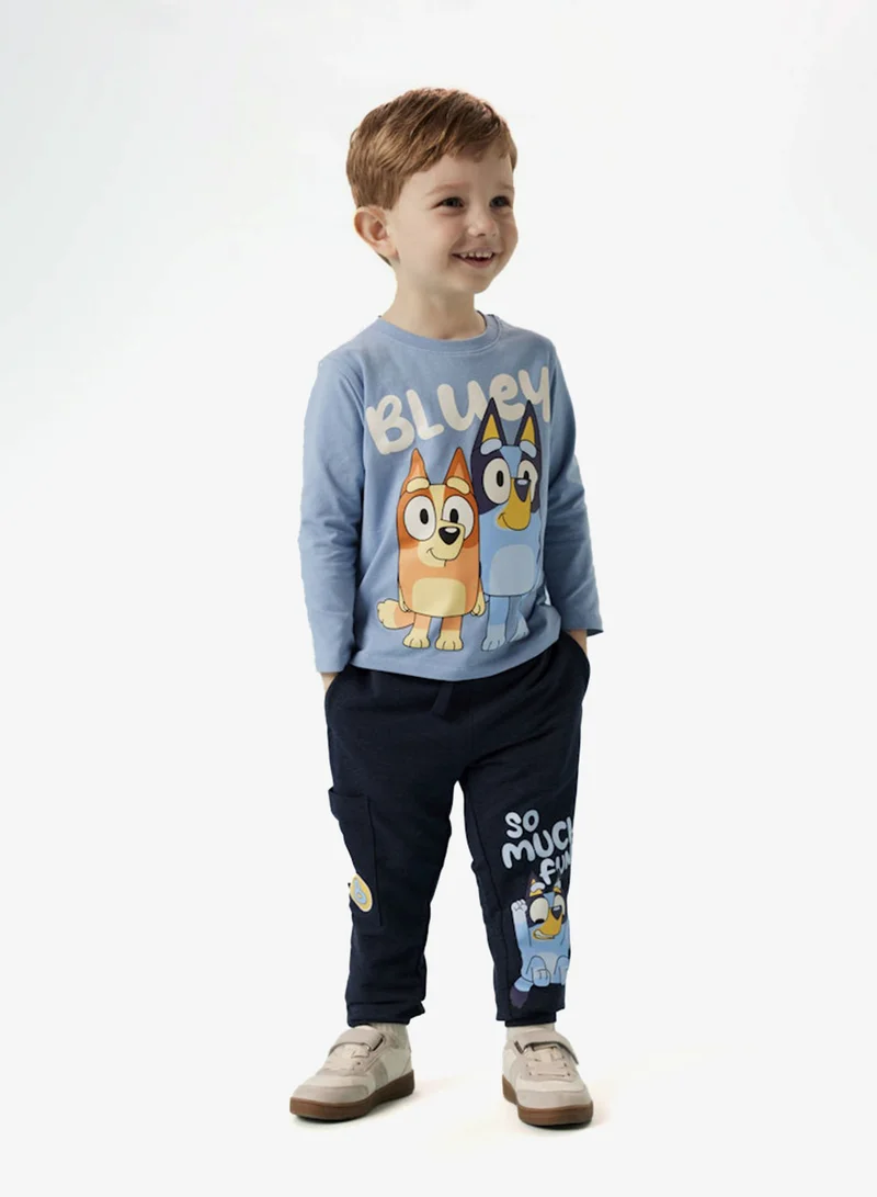 نيم ات سروال رياضي للأطفال بطبعة ورباط شداد