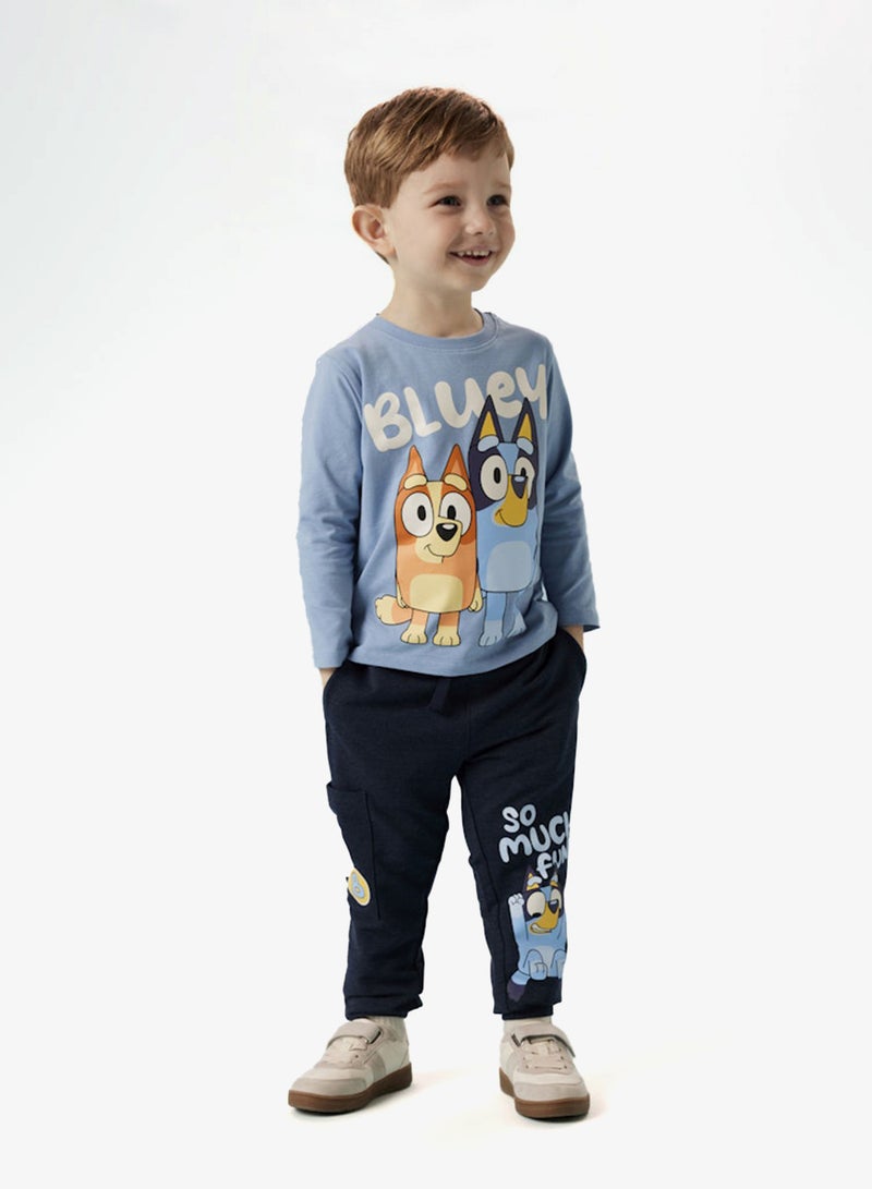 نيم ات سروال رياضي للأطفال بطبعة ورباط شداد - Image 2