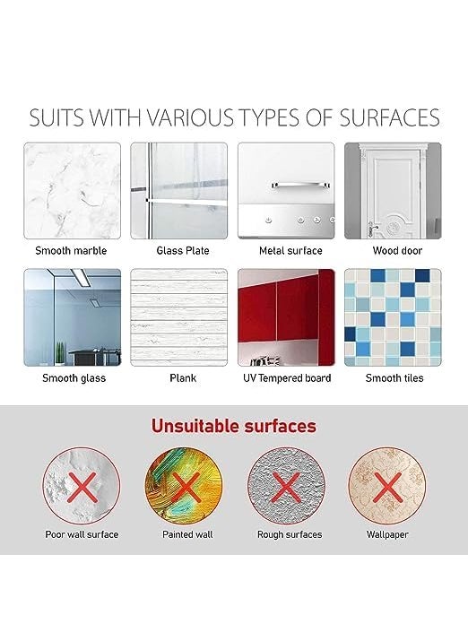 SOJITRA SOJITRA Self Adhesive Wall Mounted Hanger Hook Non Trace No Drilling PVC Wall Sticker Hook Nail Free Seamless Plastic Waterproof Hook Pack of 10  - Image 5