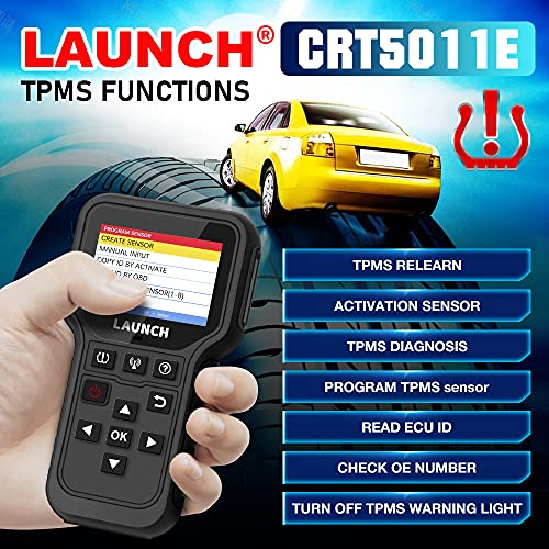 Launch 2024 Newest LAUNCH CRT5011E TPMS Relearn Tool,OBDII Code Reader,Activate/Relearn All Brand Sensors, Read&Program LTR-01 Sersors (315/433MHz),Reset TPMS,Free Upgrade - Image 2