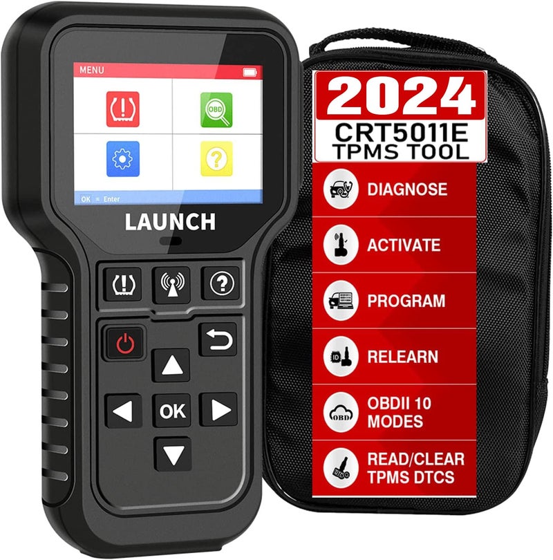 Launch 2024 Newest LAUNCH CRT5011E TPMS Relearn Tool,OBDII Code Reader,Activate/Relearn All Brand Sensors, Read&Program LTR-01 Sersors (315/433MHz),Reset TPMS,Free Upgrade - Image 1
