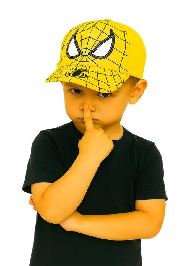 VINSON Superhero Spider Print Cap for Kids - Yellow Edition (3-6 Years) - Image 2