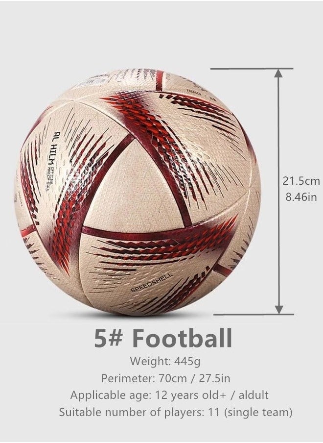 Generic Size 5 Football World Cup Final Football Replica Hot Melt Football Adult Football Training Football 2022 Al Rihla Football Replica  - Image 2
