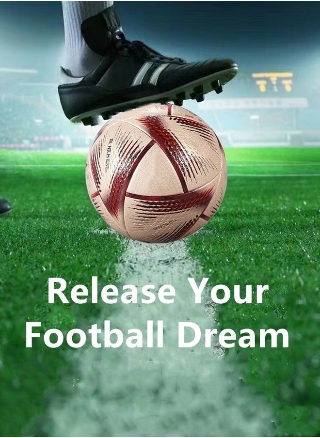 Generic Size 5 Football World Cup Final Football Replica Hot Melt Football Adult Football Training Football 2022 Al Rihla Football Replica  - Image 5