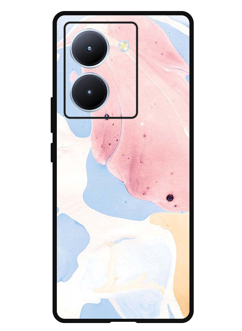 Theodor Protective Case Anti Scratch Shock Proof Bumper Cover For ViVo Y78 China Light Pink Flower Texture - Image 1