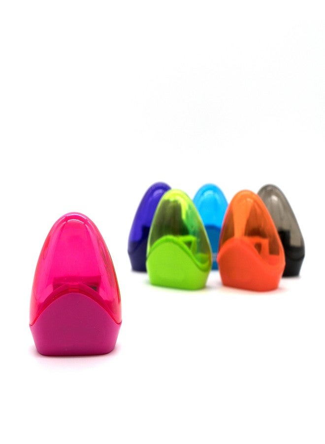 Emraw Super Great Dual Hole Manual Pencil Sharpener with Triangle Receptacle to Catch Shavings for Regular & Oversize Pencils/Crayons -Great for School, Home & Office (6 Pack) - Image 3