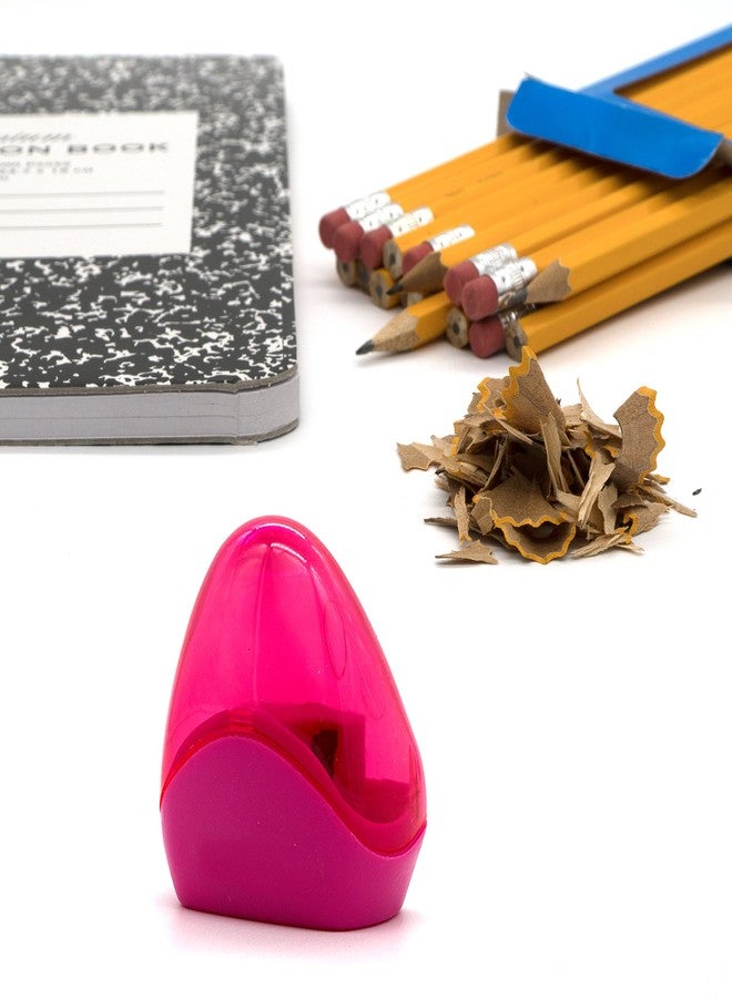 Emraw Super Great Dual Hole Manual Pencil Sharpener with Triangle Receptacle to Catch Shavings for Regular & Oversize Pencils/Crayons -Great for School, Home & Office (6 Pack) - Image 4