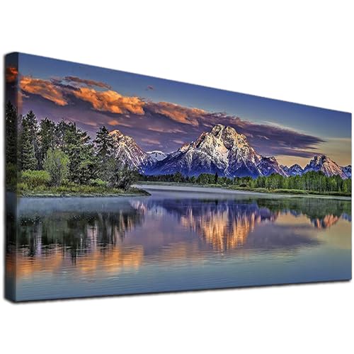 JATOK 5D Diamond Painting Kits for Adults DIY Large Mountain Full Round Drill (35.5 x 15.7 inch) Crystal Rhinestone Embroidery Pictures Arts Paint by Number Diamond Art Kits for Home Wall Decor - Image 1