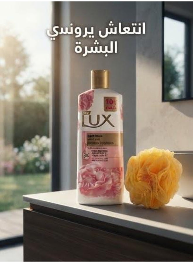 لوكس جل الاستحمام روز الناعم + لوفا متعدد الألوان 500 مل ( قد يتختلف شكل العبوه ) - Image 3