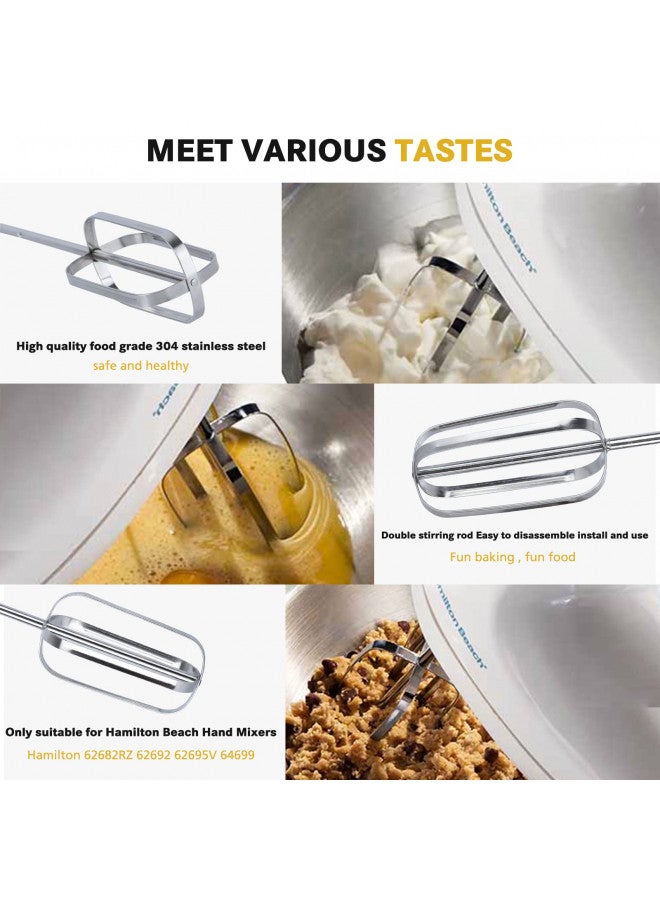 yianteng Hand Mixer Attachments - Compatible Beaters for Hamilton Beach 62682RZ, 62692, 62695V, 64699 Mixers - Replacement Parts for Hamilton Beach Hand Mixers - Image 2