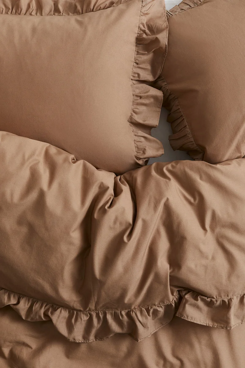 H&M Flounced double/king duvet cover set