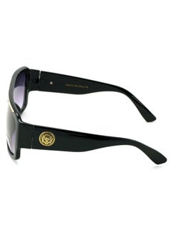 V.W.E. Lion Head Flat Top Hip Hop Rapper Retro Aviator Sunglasses (Gloss Black)  - Image 2