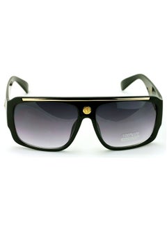 V.W.E. Lion Head Flat Top Hip Hop Rapper Retro Aviator Sunglasses (Gloss Black)  - Image 3