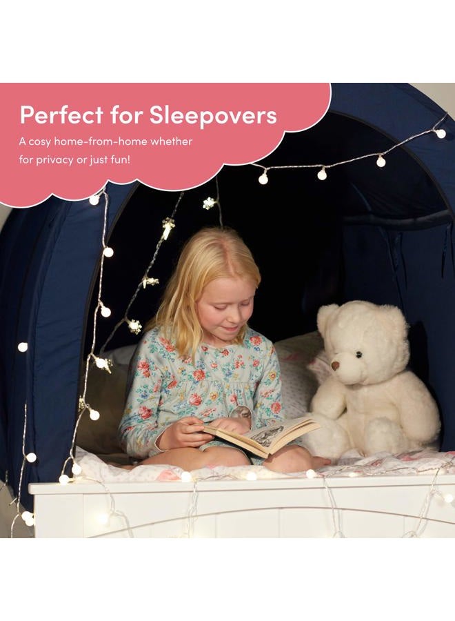 Snuggy Pod Bed Tent for All Ages, Design, Pink, Navy, Grey, Blackout (Navy, Single) - Image 4