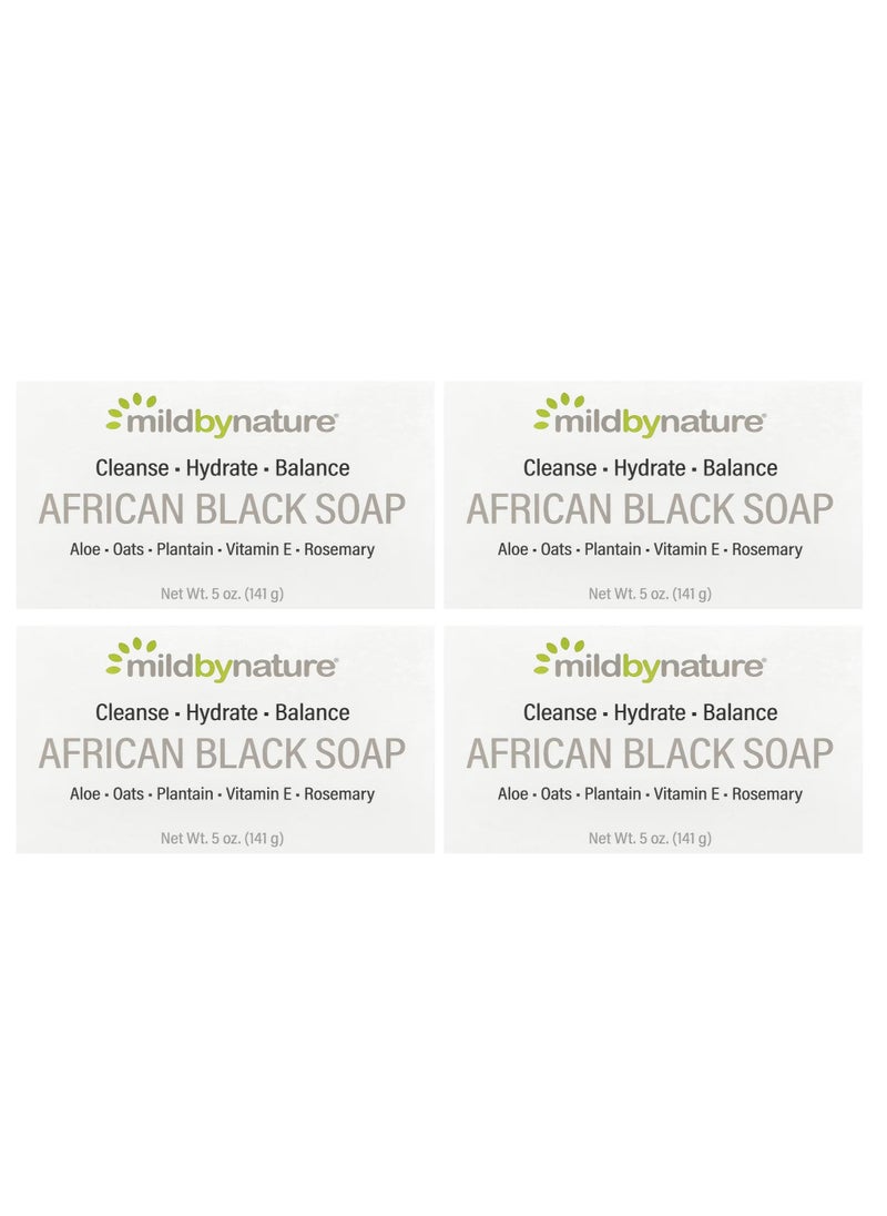 mild by Nature African Black Bar Soap 5 oz 141 g Pack of 4  - Image 1