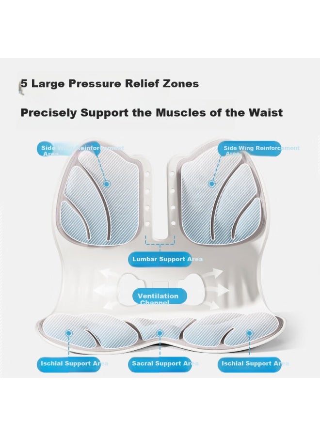 Silayi Silaiyi Lumbar Support Cushion, Office Back Brace, Ergonomic Seat Cushion For Long Sitting, Posture Correcting Backrest Pad - Image 1