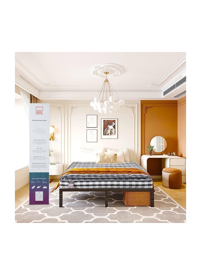 Home Box - iSolitaire Visco King Silicone Memory Foam Latex Pocket Spring Mattress 180 x 35 x 200 cm - Image 1