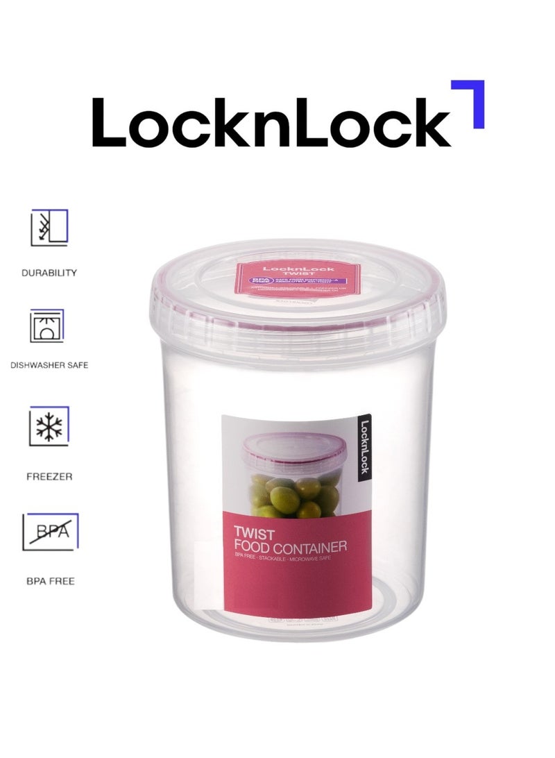 LocknLock Twist Food Container 900ml - BPA-Free, Airtight Seal, Freezer and Dishwasher Safe for Versatile Storage
