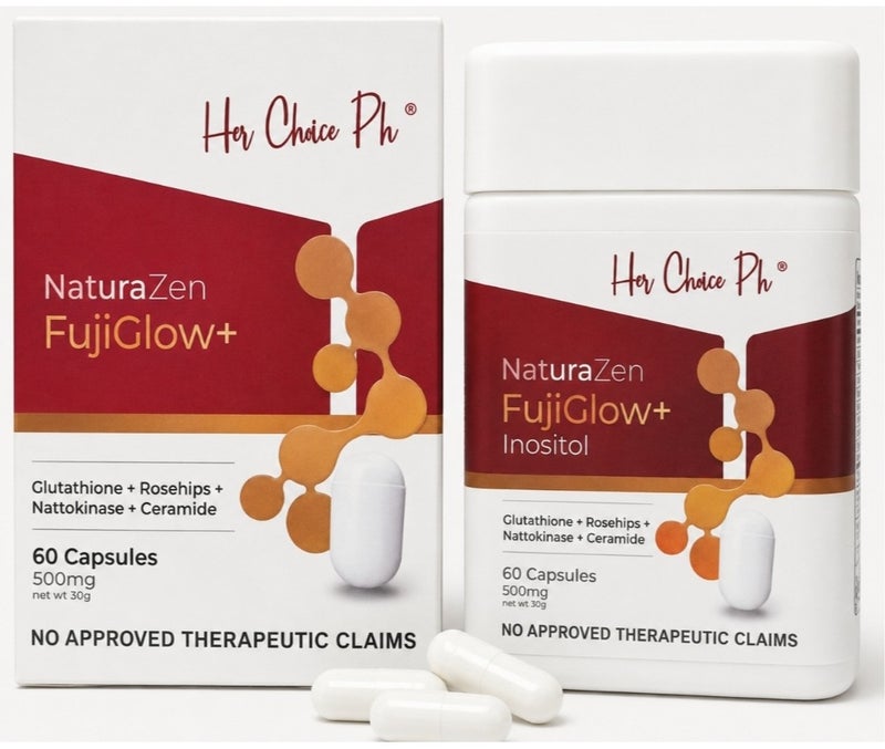 Her Choice Ph Naturazen FujiGlow+ (Glutathione + Rosehips + Nattokinase + Ceramide + Inositol) - Image 1
